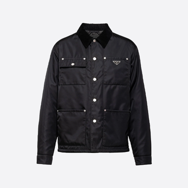 프라다 트라이앵글 로고 플랩 코튼 재킷