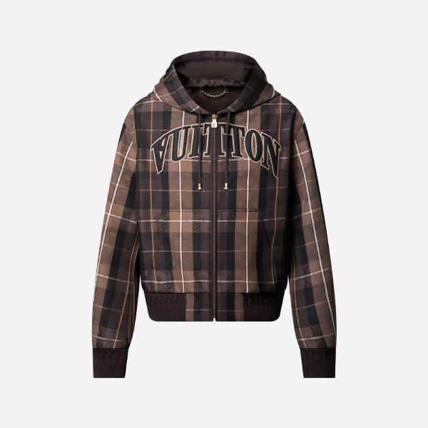 루이비통 로고 자카드 후드 재킷