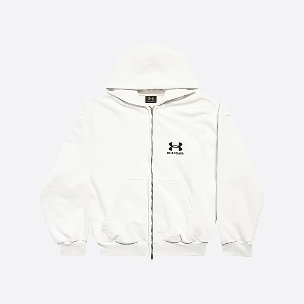 발렌시아가 콜라보레이션 세트: 니트 후드 스웨트셔츠 재킷