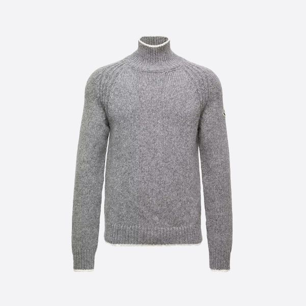 몽클레르 로고 터틀넥 긴팔 스웨터