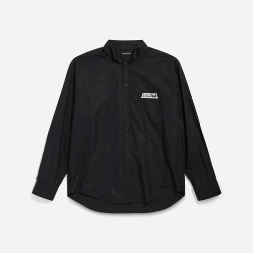 발렌시아가 종이 질감 와시 테이프 셔츠