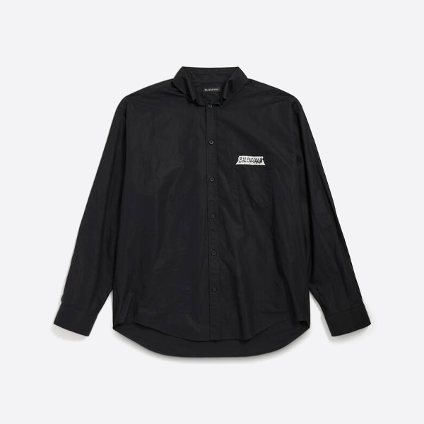 발렌시아가 종이 질감 와시 테이프 셔츠