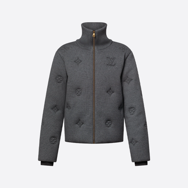 루이비통 모노그램 자수 니트 다운 재킷