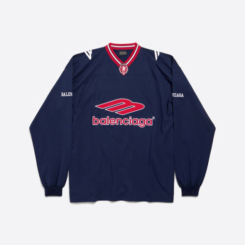 발렌시아가 3B 풋볼 시리즈 스포츠 티셔츠 (블루)