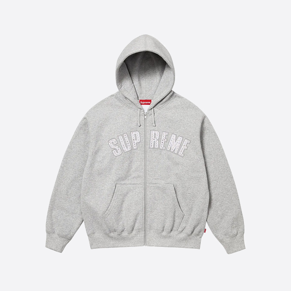 슈프림 라인스톤 후드티, 그레이