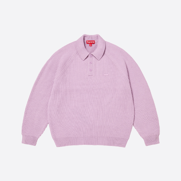 슈프림 자수 로고 니트 핑크 스웨터