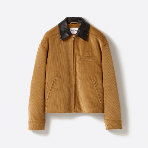 미우미우 메라드 패치워크 코듀로이 코튼 코트