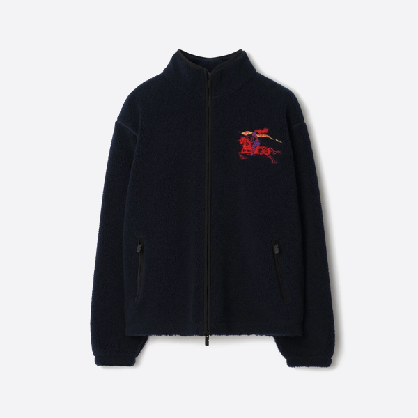 버버리 램스울 스탠드업 칼라 코트