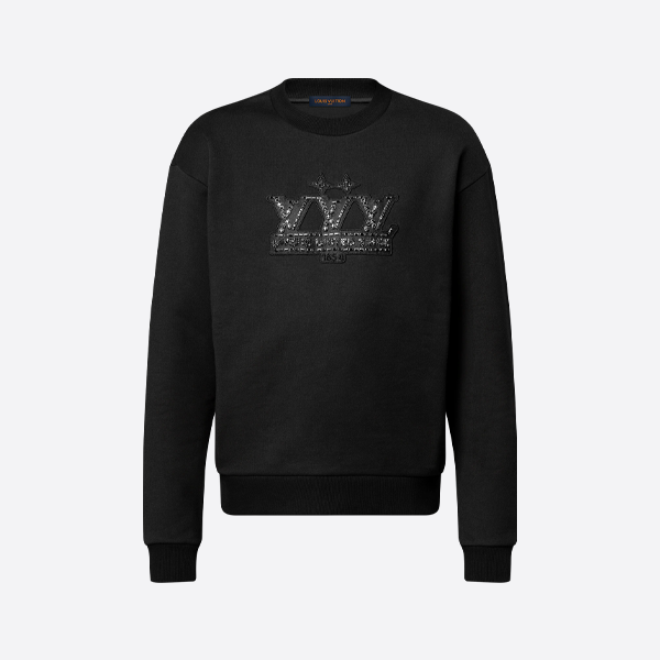 루이비통 라인스톤 로고 크루넥 스웨트셔츠