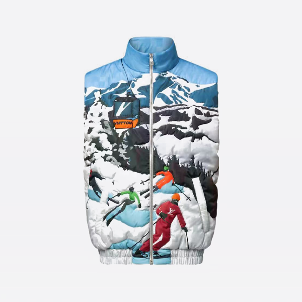 루이비통 스키 프린트 코튼 베스트