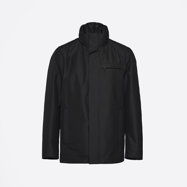 프라다 스탠드업 칼라 후드 투피스 재킷