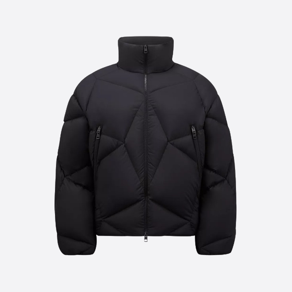 몽클레어 불규칙 사이드 지퍼 스탠드 칼라 다운 재킷