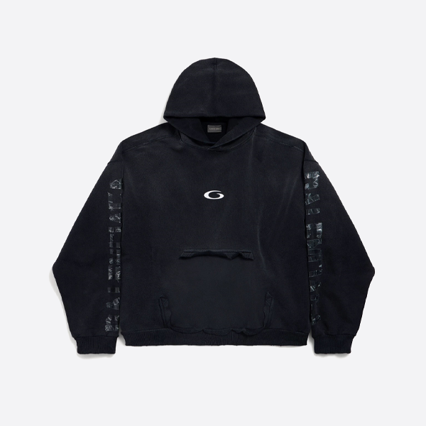 발렌시아가 투명 테이프 시리즈 후드 스웨트셔츠