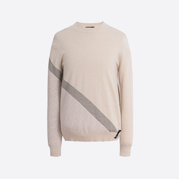 펜디 대각선 레터 크루넥 니트 스웨터