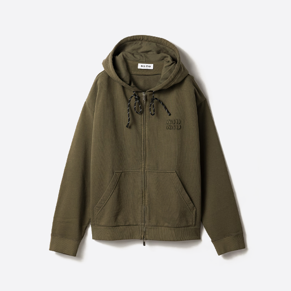 미우미우 워싱 처리된 후드티