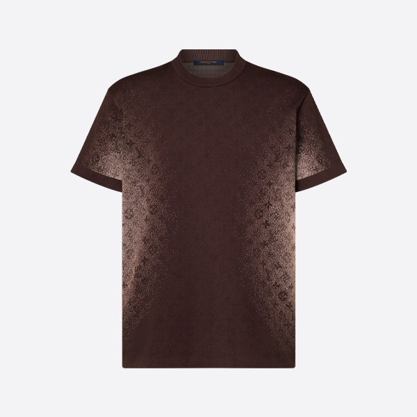 루이비통 자카드 그라데이션 니트 반팔 티셔츠