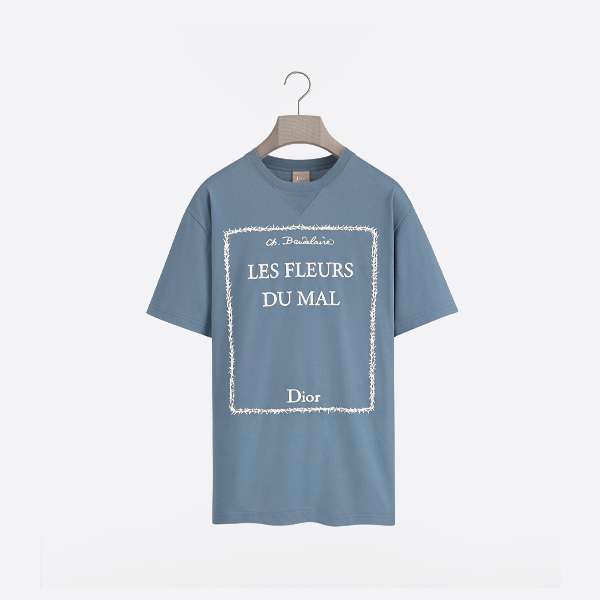 디올 가시 자수 크루넥 반팔