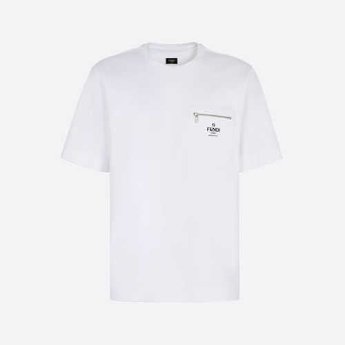 펜디 프린트 포켓 반팔 티셔츠