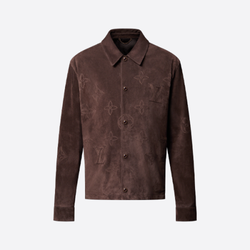 루이비통 스웨이드 셔츠 재킷