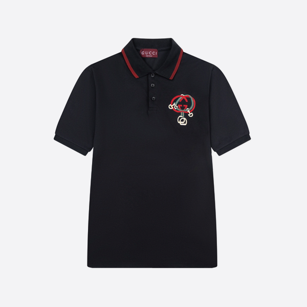 구찌 호스빗 더블 GG ​​자수 폴로 셔츠