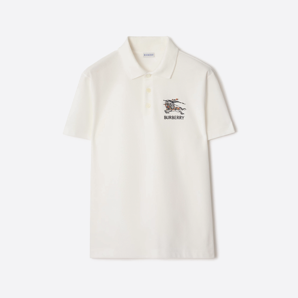 버버리 클래식 체크 폴로 셔츠 (화이트)