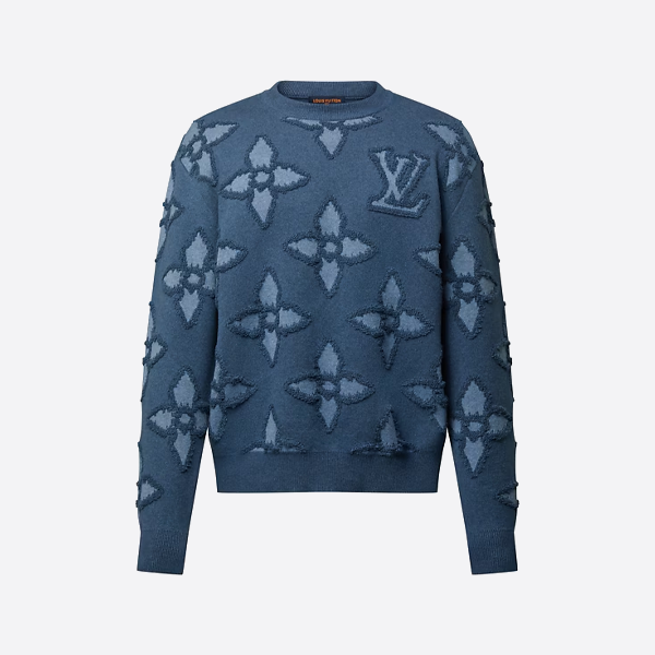 루이비통 자카드 크루넥 스웨터
