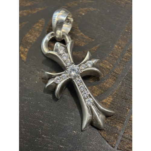 크롬하츠 다이아몬드 장식 물방울 십자가