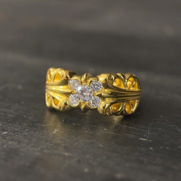 크롬하츠 22K 다이아몬드 5개 K&T 링