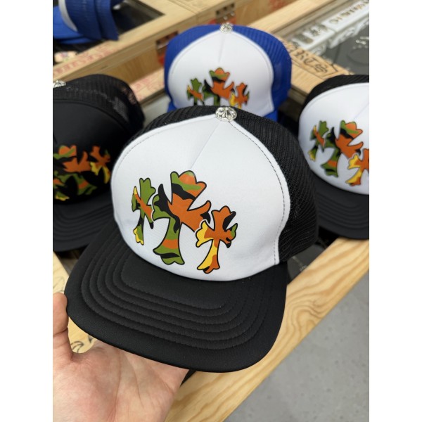 크롬 하츠 화이트 카모플라주 쓰리 크로스 야구 모자