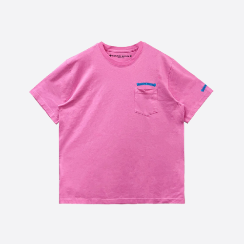 크롬하츠 핑크 롤러 반팔 티셔츠