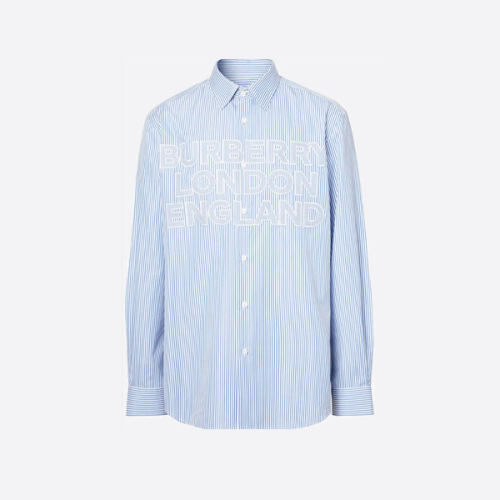 버버리 스트라이프 코튼 셔츠