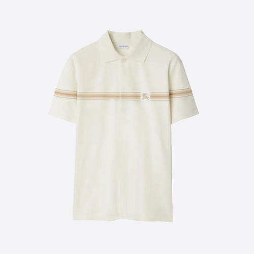 버버리 스트라이프 리틀 워호스 코튼 폴로 셔츠