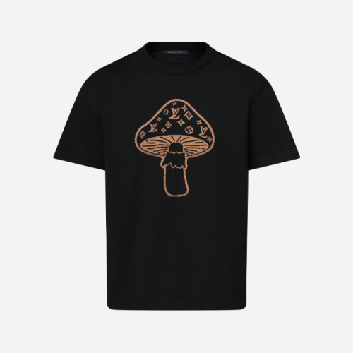 루이비통 버섯 인타르시아 니트 반팔 티셔츠