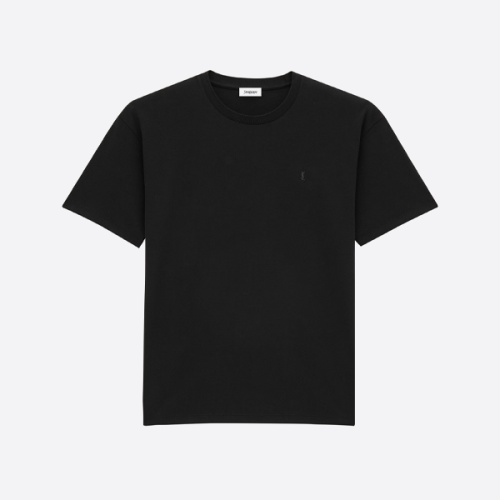 생 로랑 블랙 로고 반팔 티셔츠