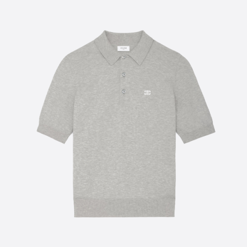 셀린느 개선문 자수 반팔 폴로 셔츠